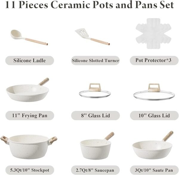 Set me 11 tenxhere dhe tiganë