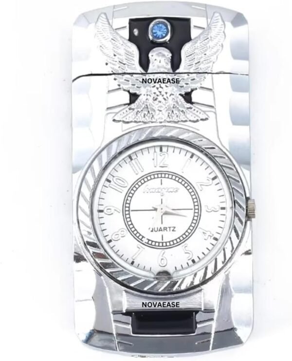 Orë kuarci me kokë Silver Eagle me çakmak LED