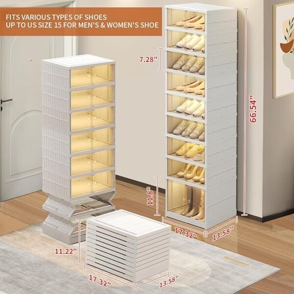 Rafte këpucësh me 9 nivele